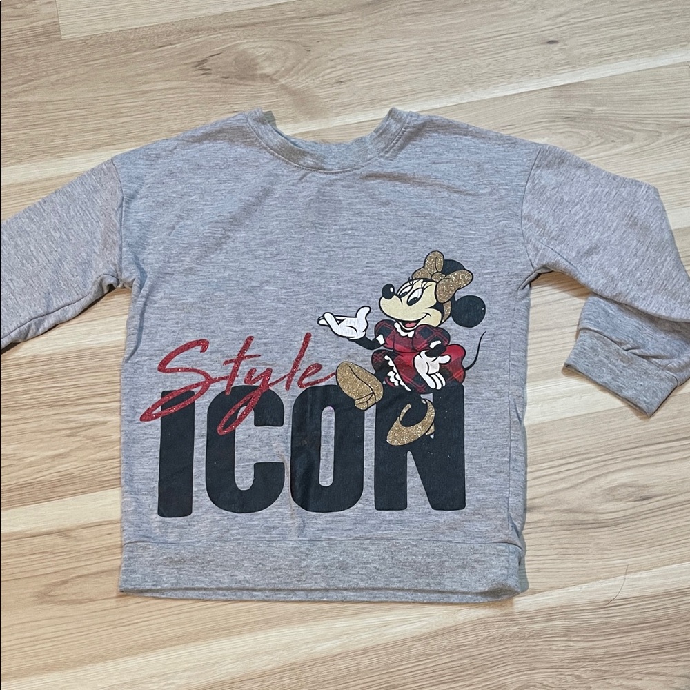 Disney Gray Mickey Mouse Style Icon Sweatshirt